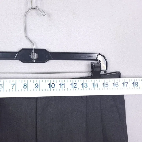 Zanella Vtg Wool Trousers Pants Mens Size 34 Pleated Cuffed Straight Leg - Picture 7 of 15